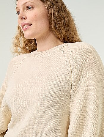 Maglione oversize in maglia con giromanica scesi