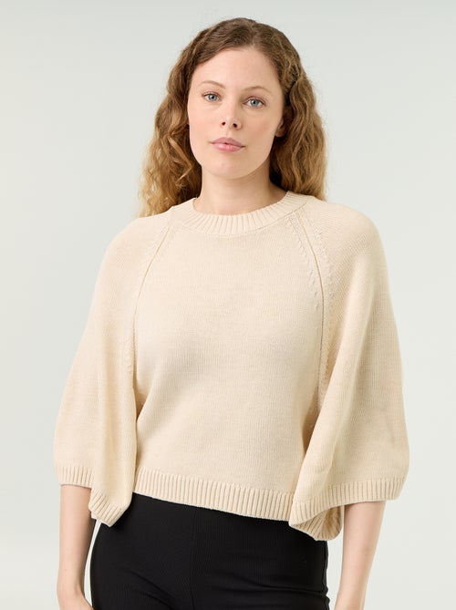 Maglione oversize in maglia con giromanica scesi - Kiabi