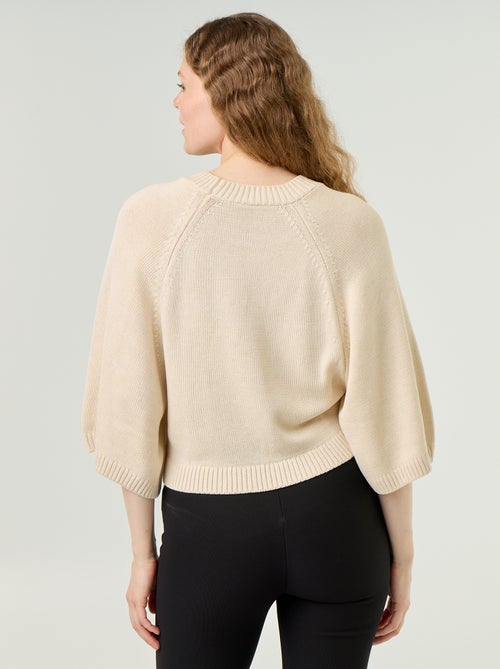 Maglione oversize in maglia con giromanica scesi - Kiabi