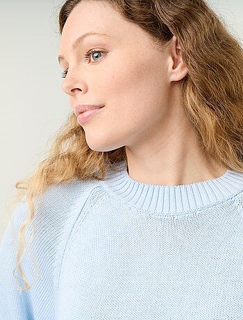 Maglione oversize in maglia con giromanica scesi