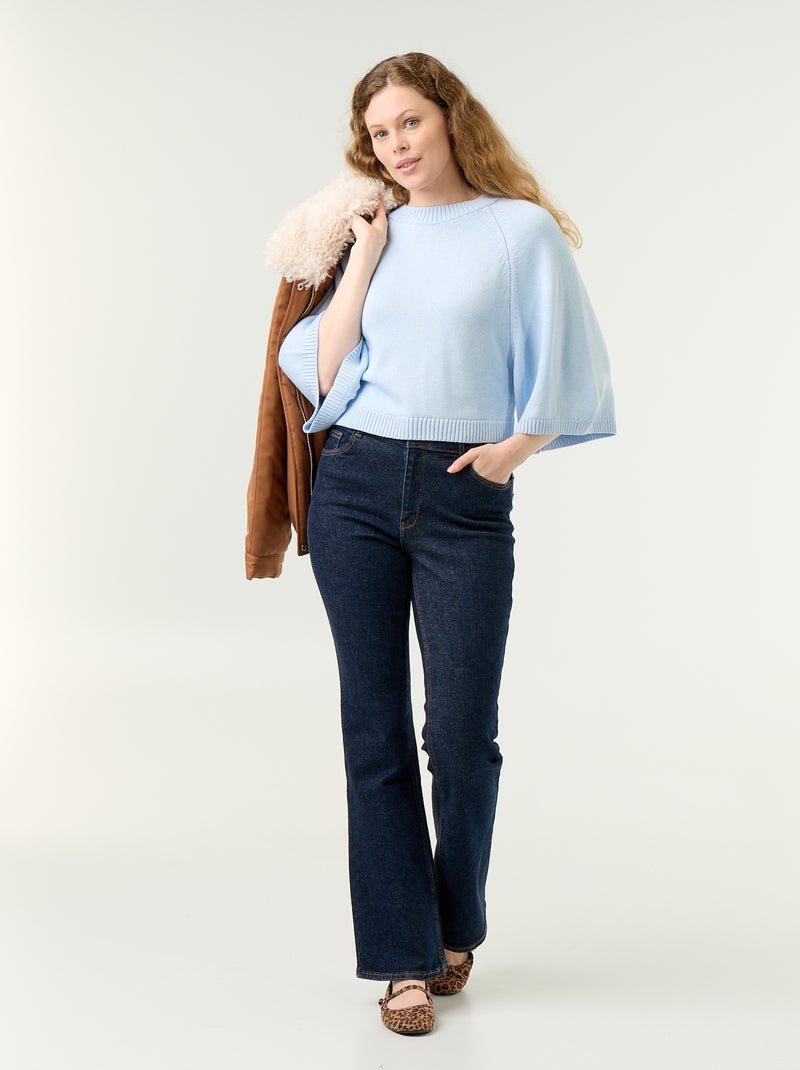 Maglione oversize in maglia con giromanica scesi Blu - Kiabi