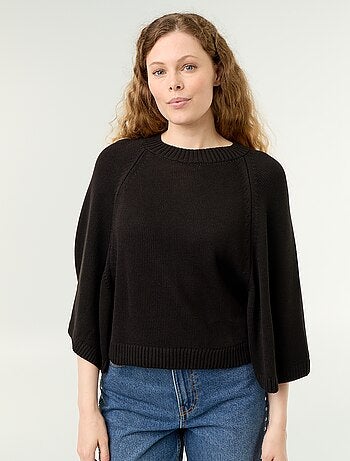 Maglione oversize in maglia con giromanica scesi