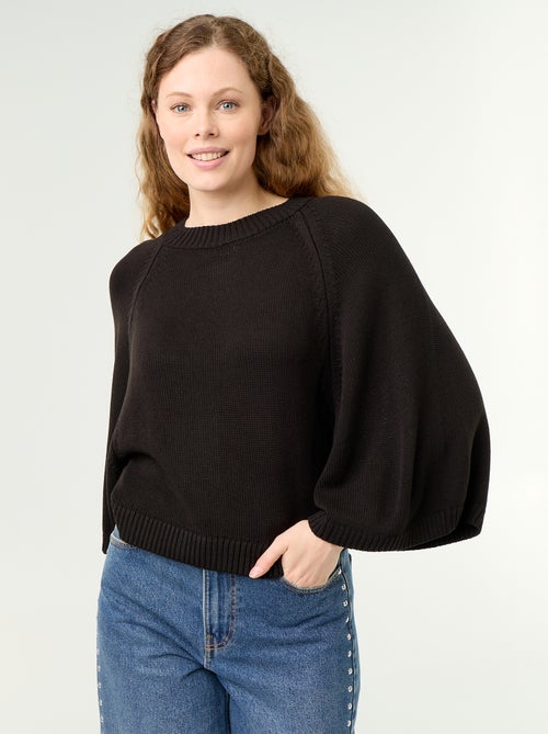 Maglione oversize in maglia con giromanica scesi - Kiabi