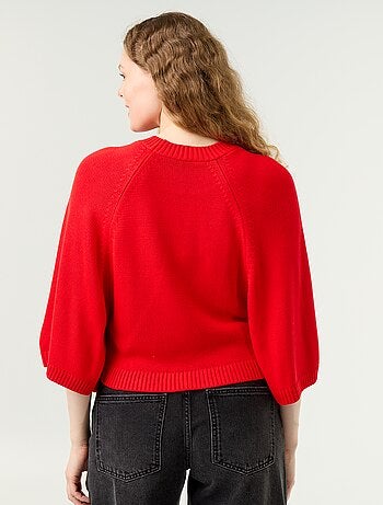 Maglione oversize in maglia con giromanica scesi