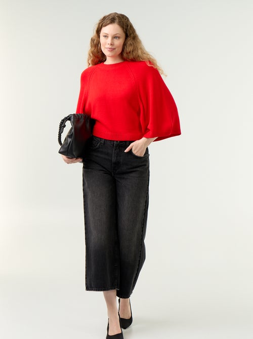 Maglione oversize in maglia con giromanica scesi - Kiabi