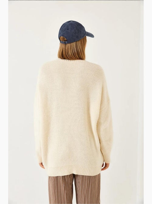 Maglione oversize in maglia con stampa orsetto lucci - Kiabi