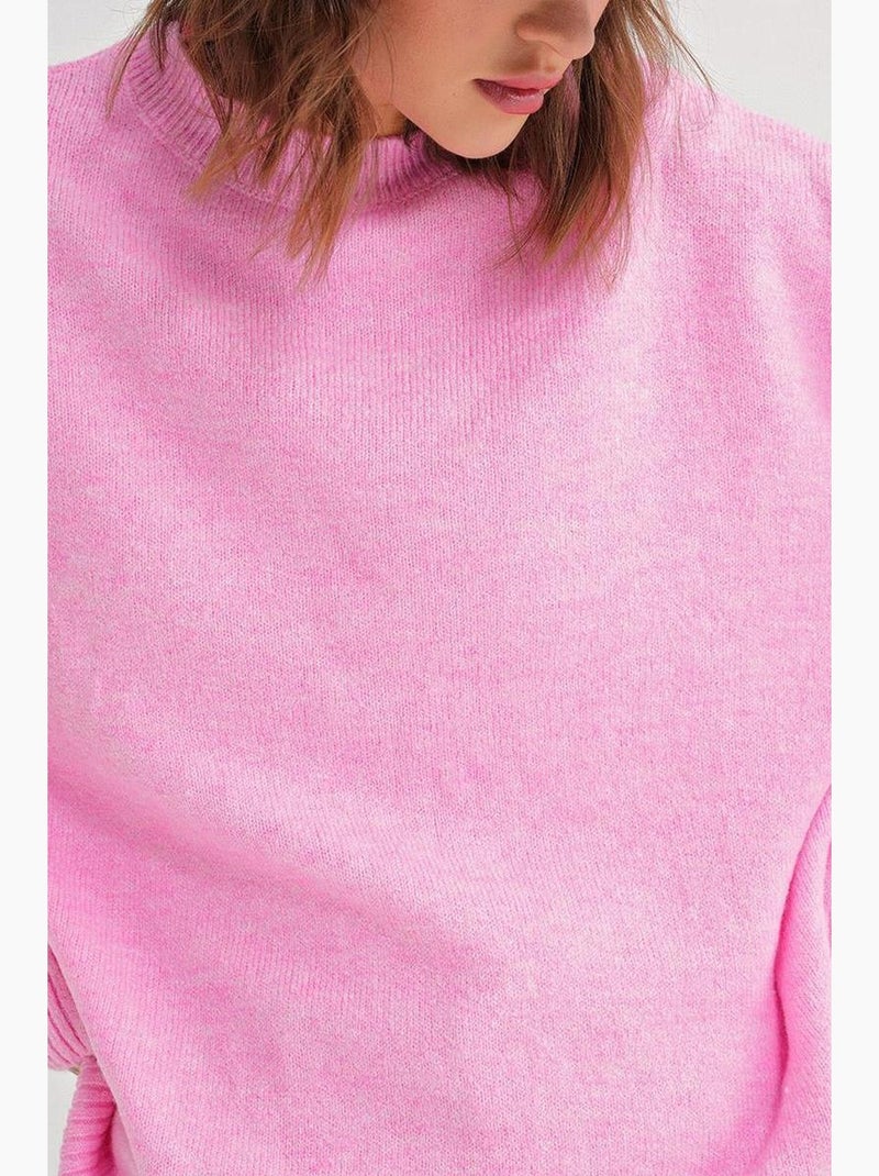 Maglione oversize in maglia mixray Rosa pallido - Kiabi