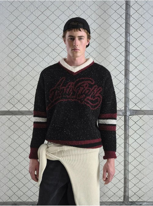 Maglione oversize in peluche con scollo a v giesto - Kiabi Maglione oversize in peluche con scollo a v giesto - Kiabi