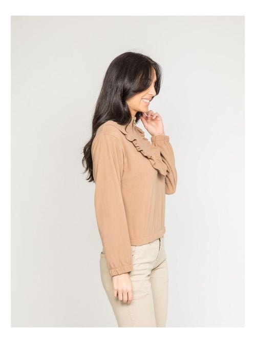 Maglione pile con volant YUKA - Kiabi