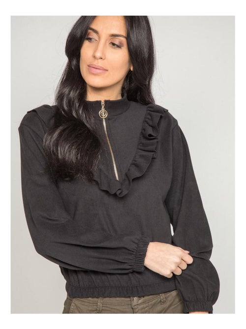 Maglione pile con volant YUKA - Kiabi