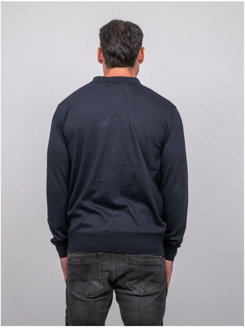 Maglione polo a maniche lunghe con collo zip linetox - Kiabi