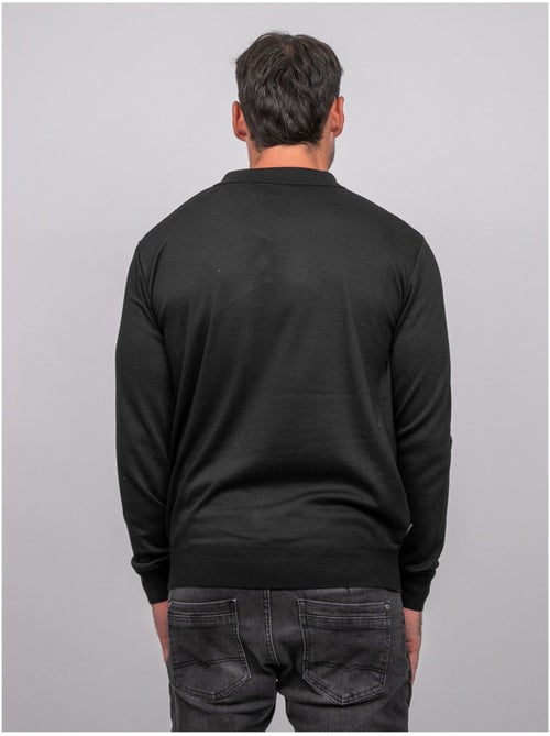 Maglione polo a maniche lunghe con collo zip linetox - Kiabi