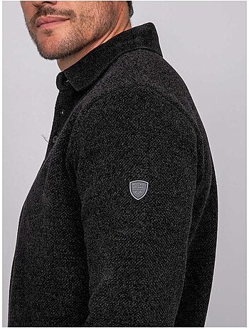 Maglione polo in ciniglia con collo abbottonato loctobir