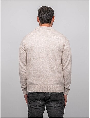 Maglione polo in maglia morbida mélange lubacat