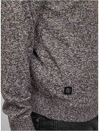 Maglione polo in maglia morbida mélange lubacat
