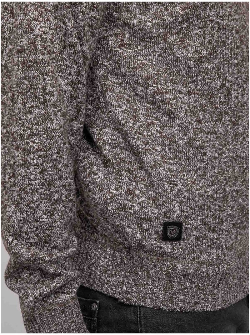 Maglione polo in maglia morbida mélange lubacat Marrone - Kiabi