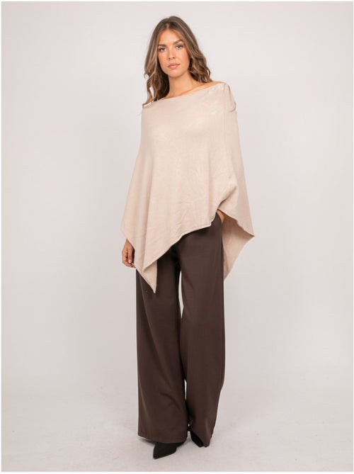 Maglione poncho asimmetrico in maglia sottile kuvene - Kiabi Maglione poncho asimmetrico in maglia sottile kuvene - Kiabi