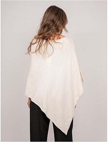 Maglione poncho asimmetrico in maglia sottile kuvene