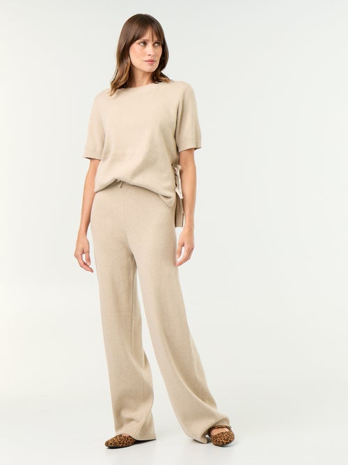 Maglione premaman a maniche corte con spacchi allacciati - Kiabi