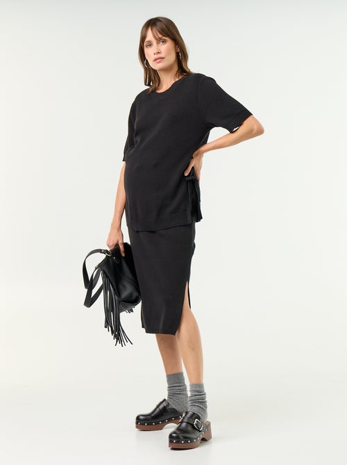 Maglione premaman a maniche corte con spacchi allacciati - Kiabi Maglione premaman a maniche corte con spacchi allacciati - Kiabi