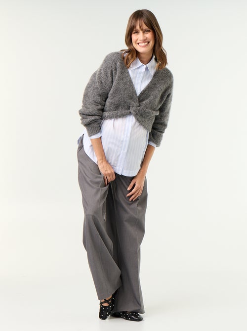 Maglione premaman cropped incrociato - Kiabi Maglione premaman cropped incrociato - Kiabi