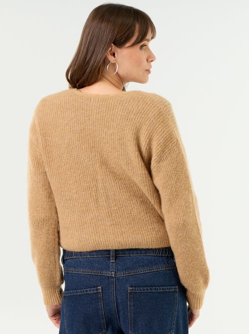 Maglione premaman cropped incrociato - Kiabi Maglione premaman cropped incrociato - Kiabi