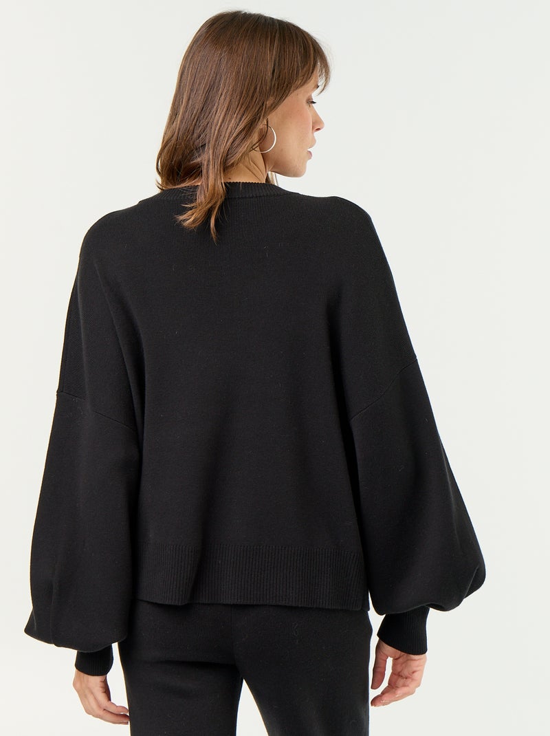 Maglione premaman tinta unita Nero - Kiabi