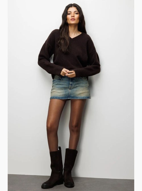 Maglione pullover con scollo a v e maniche lunghe mixray - Kiabi