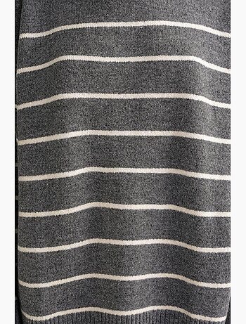 Maglione pullover in maglia relaxed a righe con girocollo mixray