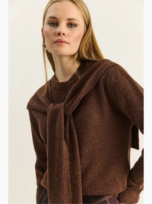 Maglione regular fit a girocollo a coste lucci - Kiabi Maglione regular fit a girocollo a coste lucci - Kiabi