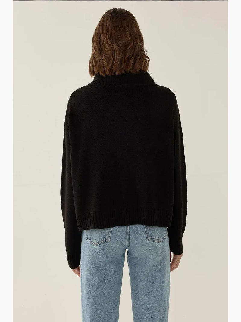 Maglione relaxed fit con colletto con bottoni hiccup Nero - Kiabi