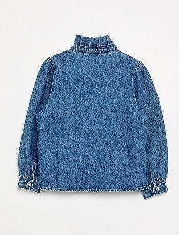 Maglione ricamato in maglia traforata