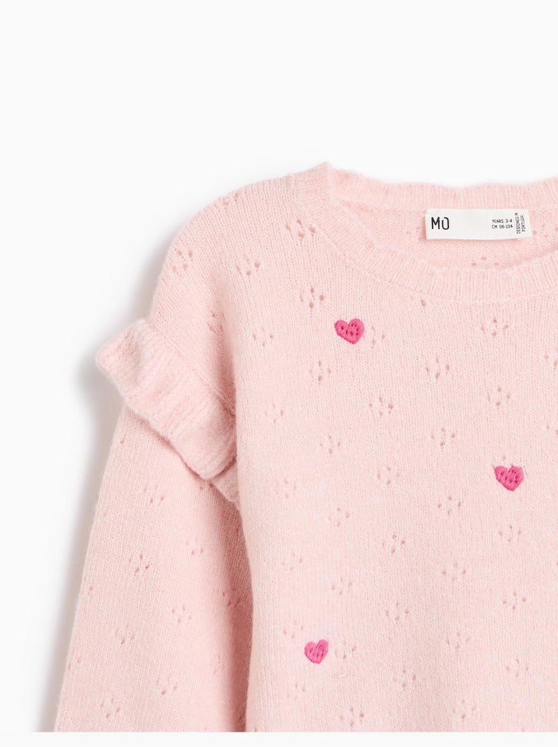 Maglione ricamato, mo fashion Rosa - Kiabi