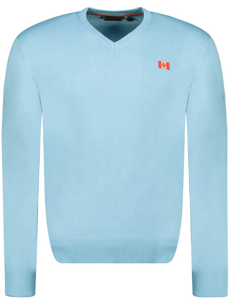 Maglione scollo a v felineak – canadian peak Blu cielo - Kiabi