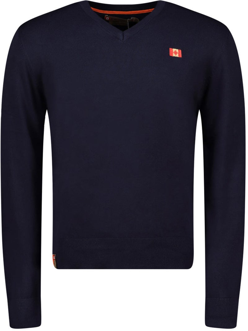 Maglione scollo a v felineak – canadian peak Blu marino - Kiabi