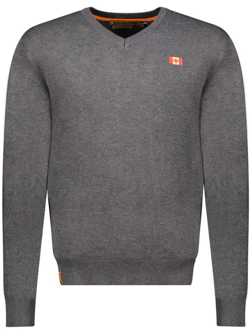 Maglione scollo a v felineak – canadian peak Grigio scuro - Kiabi