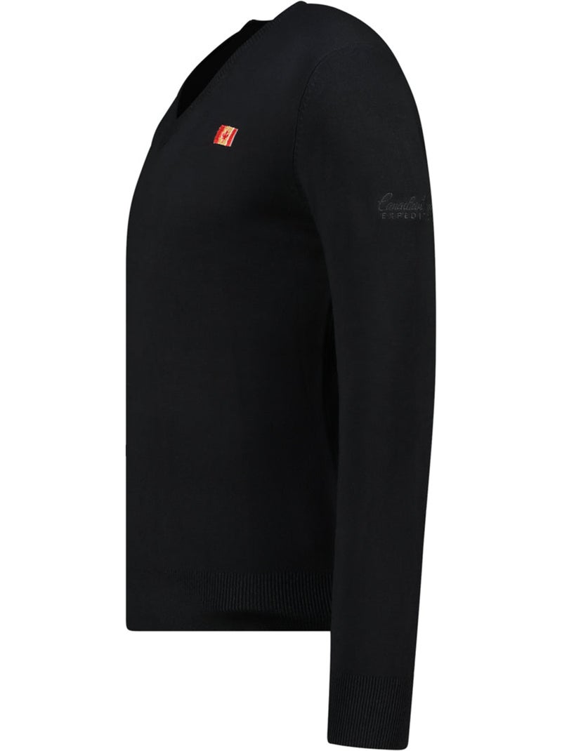 Maglione scollo a v felineak – canadian peak Nero - Kiabi