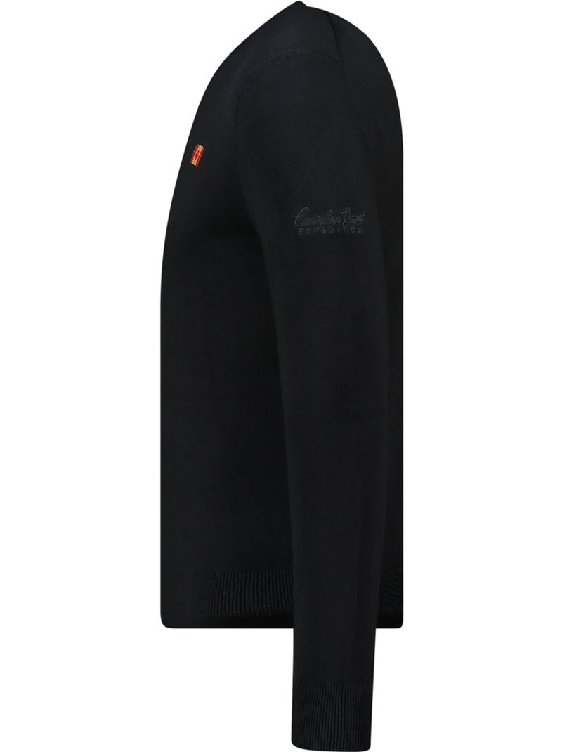 Maglione scollo a v felineak – canadian peak Nero - Kiabi