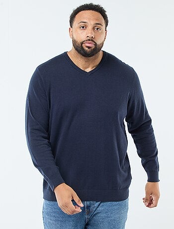 Maglione scollo a V in maglia fine