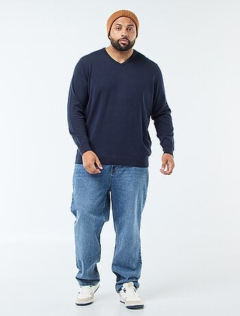 Maglione scollo a V in maglia fine