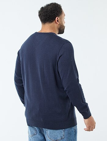 Maglione scollo a V in maglia fine