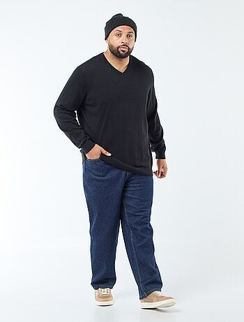 Maglione scollo a V in maglia fine