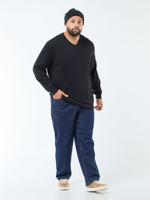 Maglione scollo a V in maglia fine gauge - Kiabi