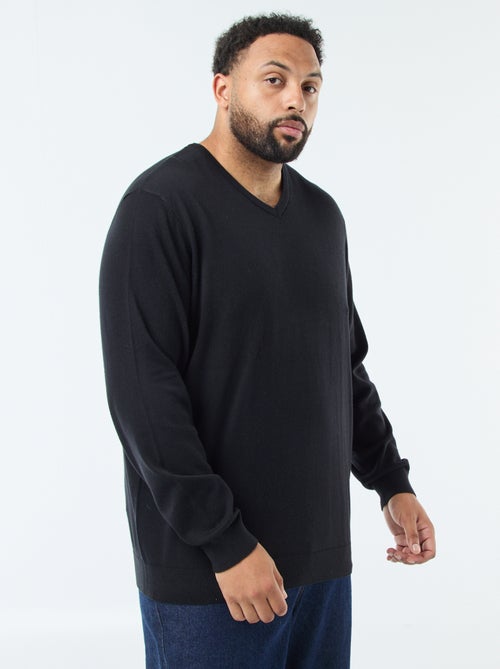 Maglione scollo a V in maglia fine gauge - Kiabi