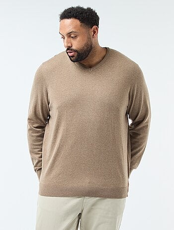 Maglione scollo a V in maglia fine