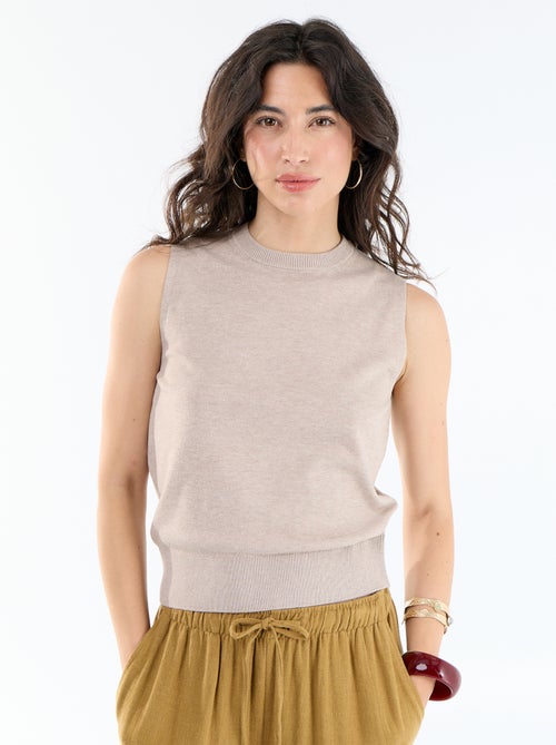 Maglione senza maniche a girocollo - Kiabi