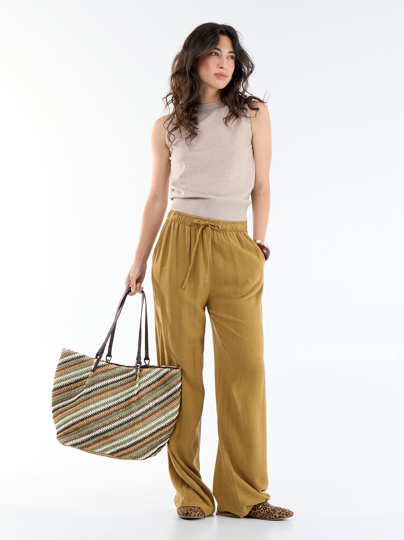 Maglione senza maniche a girocollo Beige - Kiabi