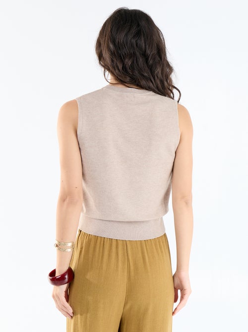 Maglione senza maniche a girocollo - Kiabi