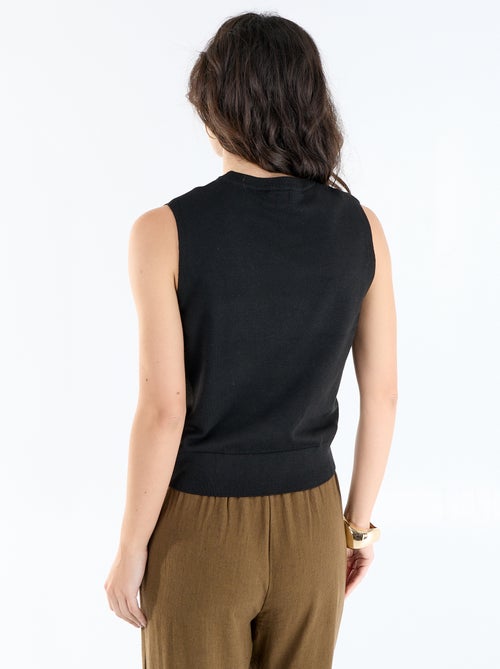 Maglione senza maniche a girocollo - Kiabi