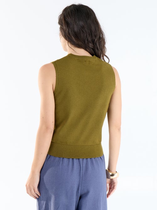 Maglione senza maniche a girocollo - Kiabi